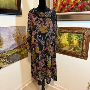Ellen Weaver Elegant Paisley Print Dress size 3x